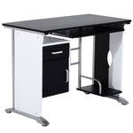 Computer Desk With Drawer, Wooden Workstation | Black