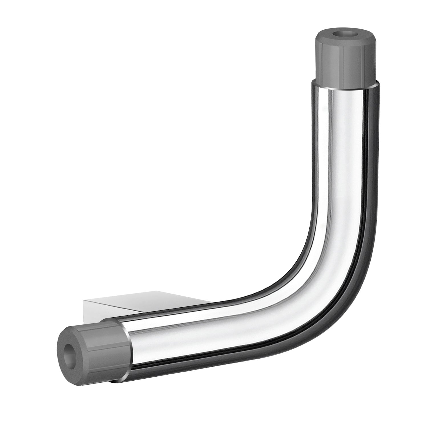 Chromed Steel Right L-shape Connection For Bathroom Grab Bar | Chromed Stainless Steel