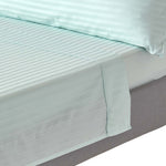 Egyptian Cotton Satin Stripe Flat Sheet 330 Tc | King | Blue