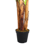180cm H Banana Artificial Tree 3 Trunk In Black Planter