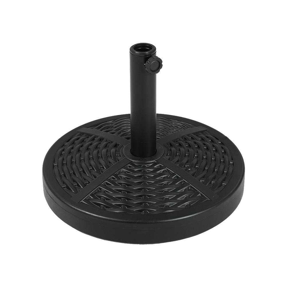 20kg Heavy-Duty Round Umbrella Base with Weave-Effect Design
