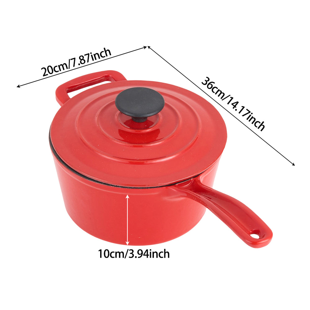 2l Enameled Cast Iron Saucepan With Lid