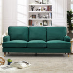 Woodbury 218cm Wide 3 Seat Velvet Fabric Sofa | 3 | Green