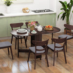 Oval Kitchen Table For Dining Room, Small Spaces | One Size | Brown
