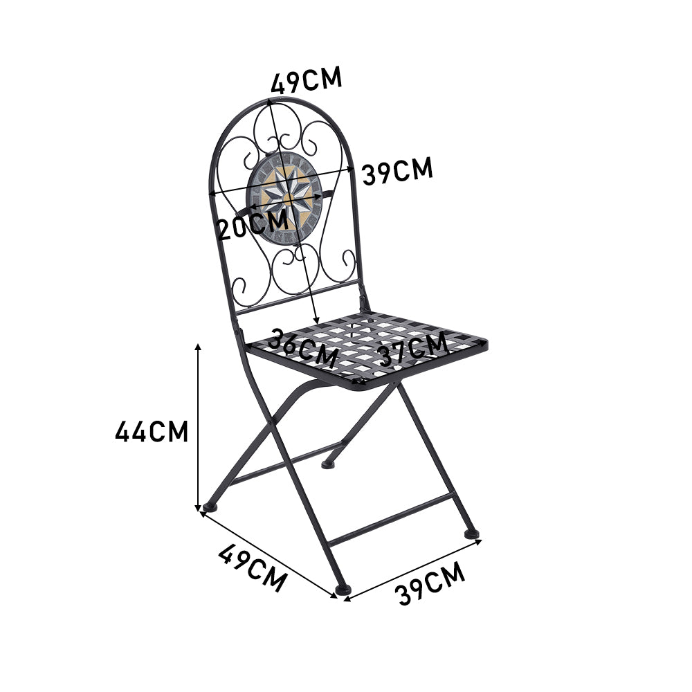 3-pieces Mosaic Bistro Set