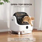 PawHut Self Cleaning Cat Litter Tray With Integrated Security Protection
