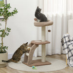 88cm Cat Tee For Indoor Cats, Cat Tower With Scratching Post, Brown