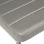 Set Of 2 Modern Faux Leather Armless High Back Dining Chairs | Set of 2 | Grey