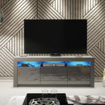 Shine Tv Unit 160cm With Led Lights | Dark Grey