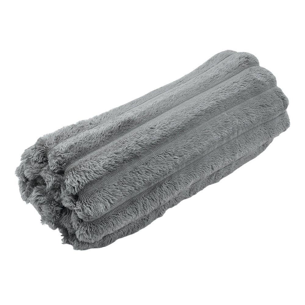 Cozy Striped Throw Blanket Soft Double-sided Use, Warm, Fade-resistant & Easy To Clean | Double | Grey