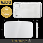 Wifi Curved Designer Electric Radiator Panel Heater White Wall Mounted Timer And Thermostat | White