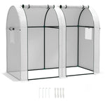 Tomato Greenhouse, Roll-up Door, Mesh Windows | White