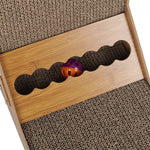 Corrugated L-shaped Cat Scratcher With Toys