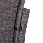 5 Pieces Outdoor Patio Furniture Set Wicker Conversation Set | Dark Gray