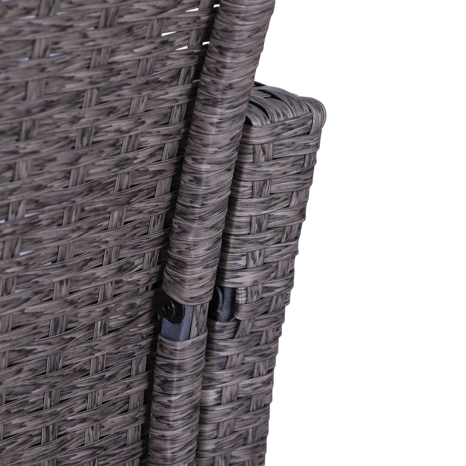 5 Pieces Outdoor Patio Furniture Set Wicker Conversation Set | Dark Gray