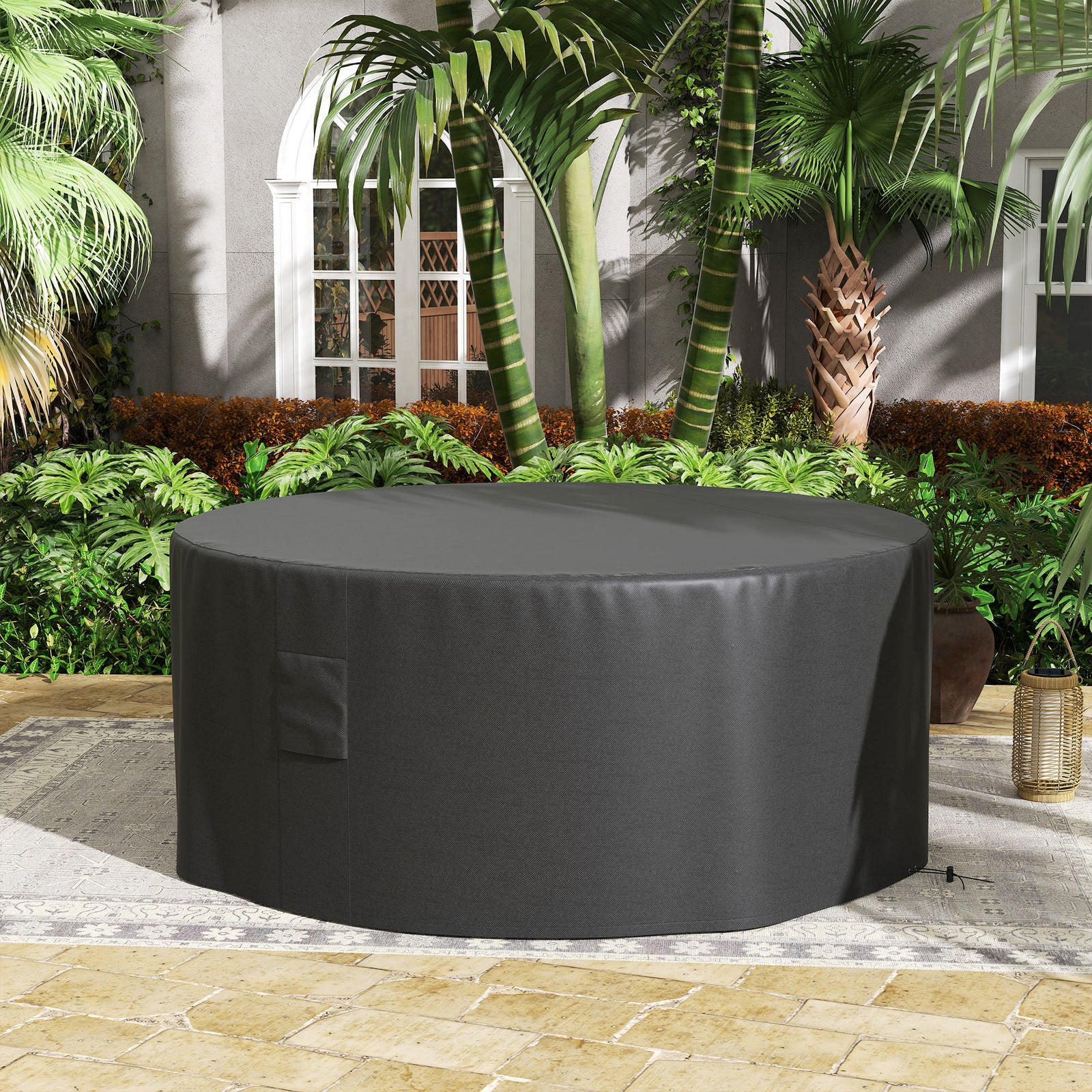 193cm Round Garden Cover, Black