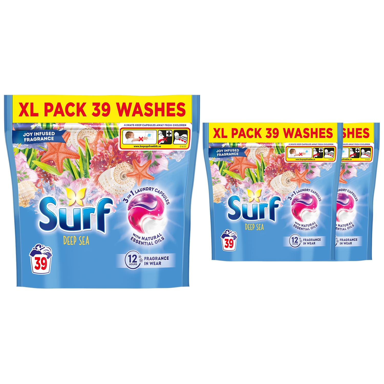 3 In 1 Laundry Washing Detergent Capsules Deep Sea | 117 Washes