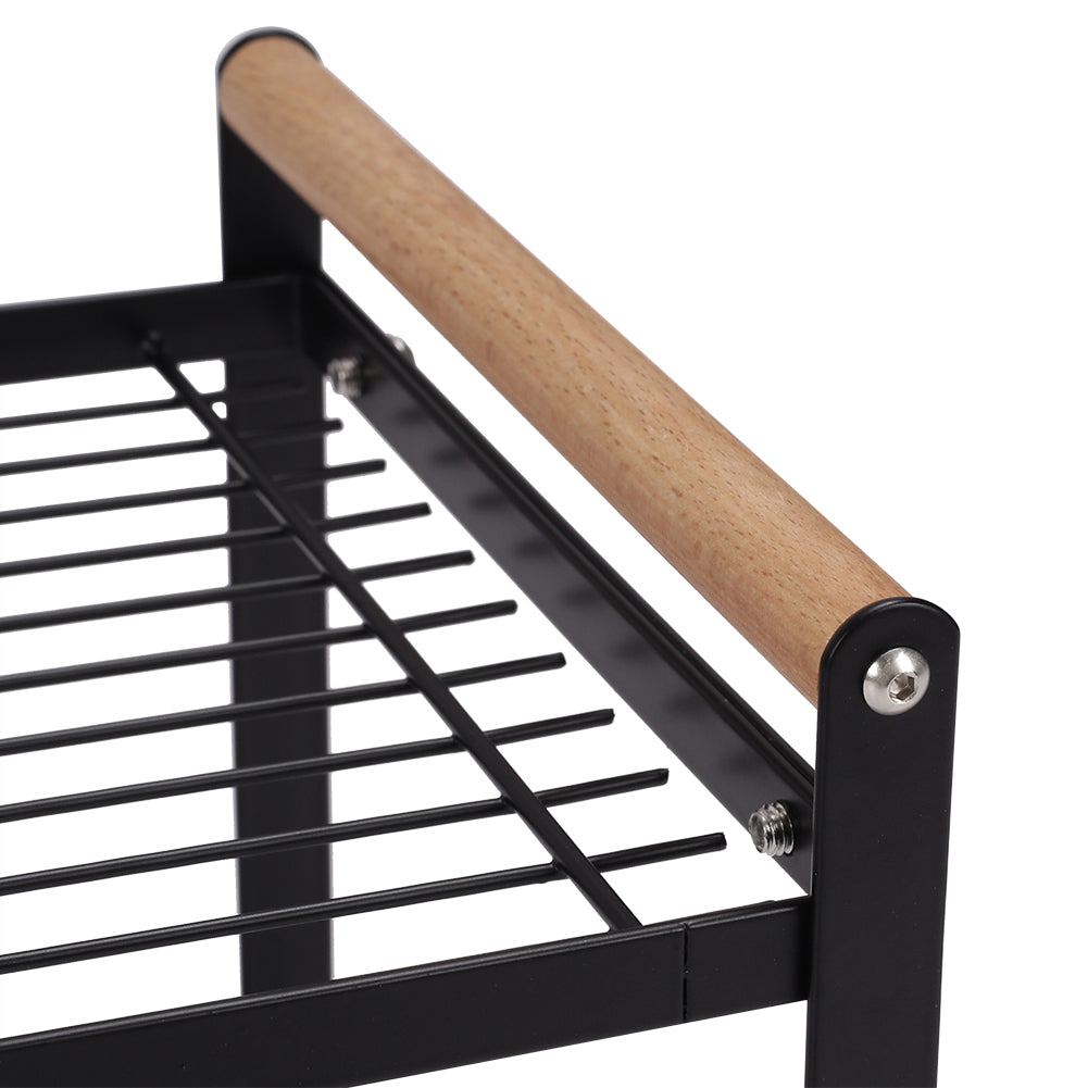 Free Standing Kitchen Spice Herb Rack Holder Cupboard Organiser | Large | Black