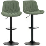 Bar Stools Set Of 2, Modern Armless Bar Chairs | Green