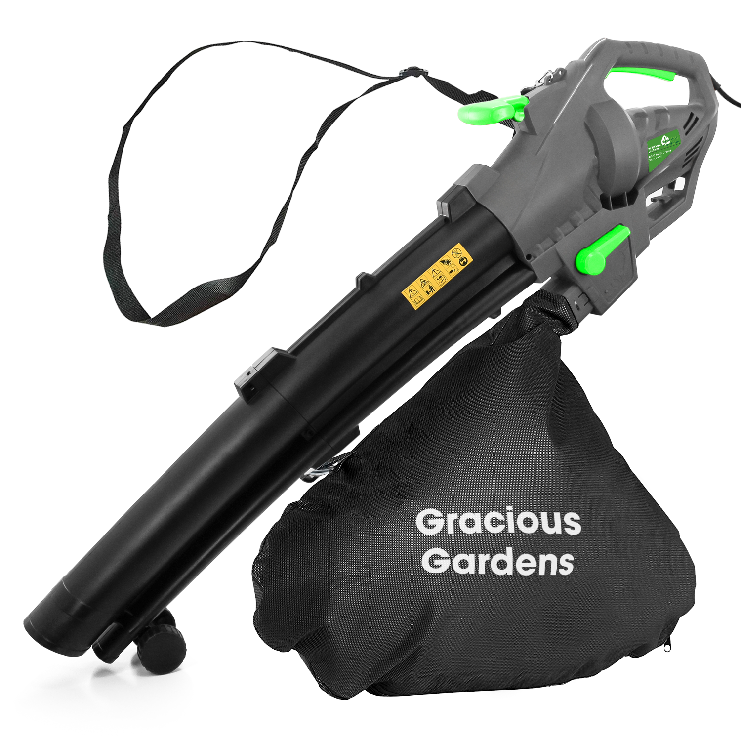 Garden Leaf Blower Vacuum And Shredder 35l Leaf Collection Bag 3000w 10m Cable Lightweight Design Leaf Vacuum