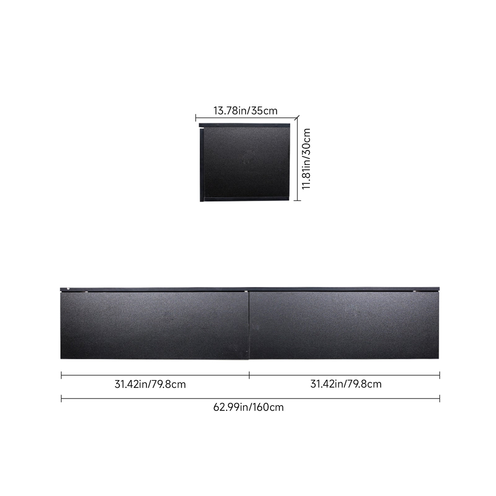 Wall-mounted Floating Tv Stand | Black