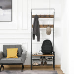 Industrial Coat Rack Stand With 8 Hooks Hangers Storage