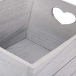 30cm White Wash Wooden Box