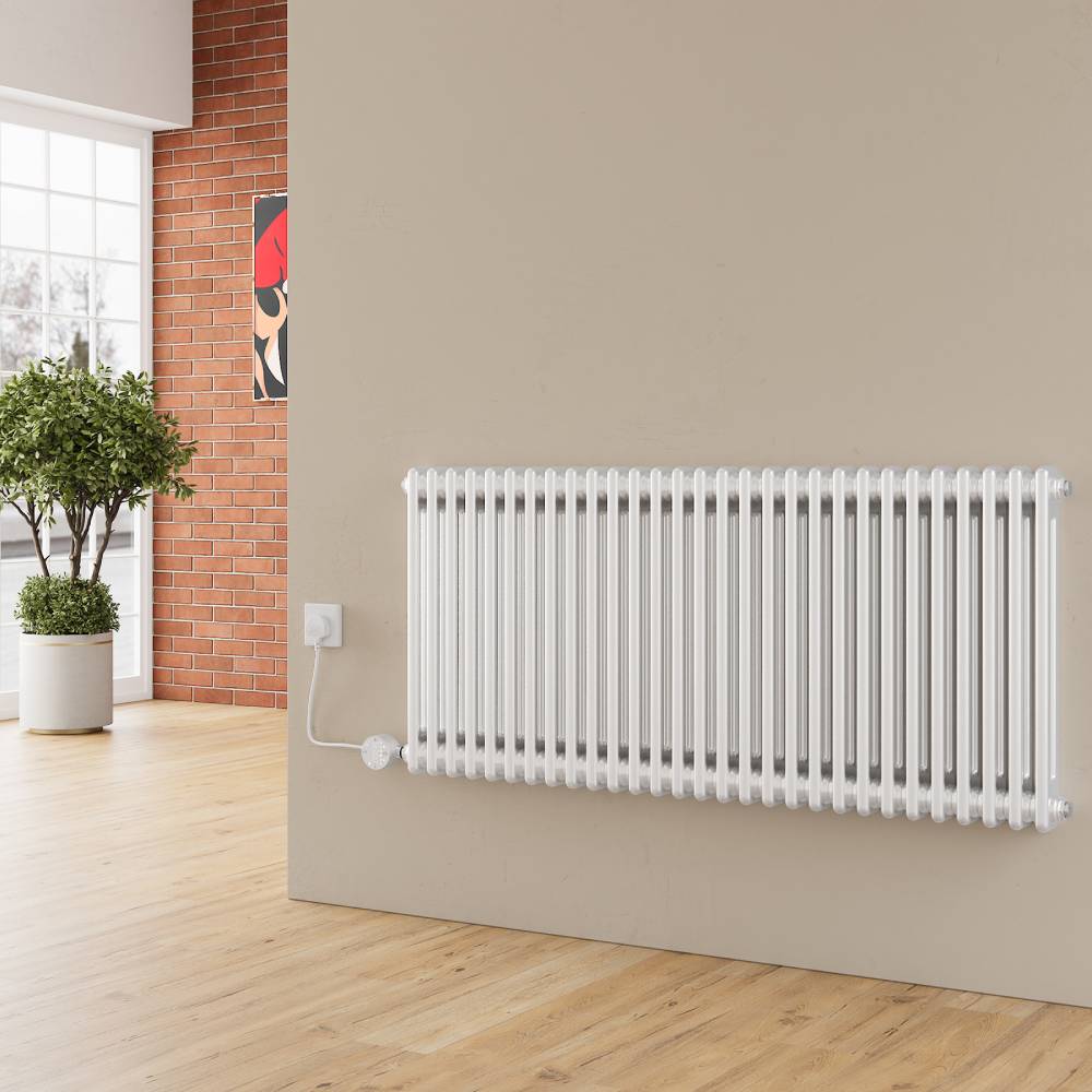 1200w Wall Mounted Electric Radiator Heater With Thermostat, Wifi & App Control, Child Lock, Ipx4 Waterproof, 119cm X 60cm | White
