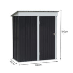 3x5ft Storage Shed With Shelves Durable Waterproof