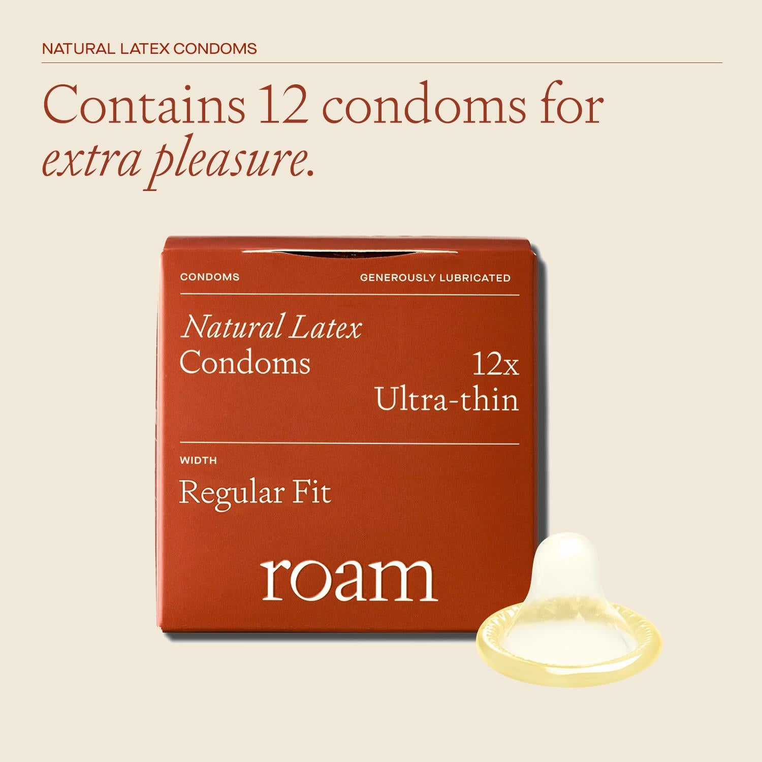 Ultra Thin Condoms For Safer Sex And Contraception Regular Fit, 12pcs
