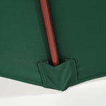 2.5m Wooden Garden Parasol Sun Shade | Green