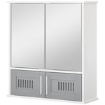 Bathroom Mirror Cabinet Wall Mount Storage Unit Double Doors | One Size