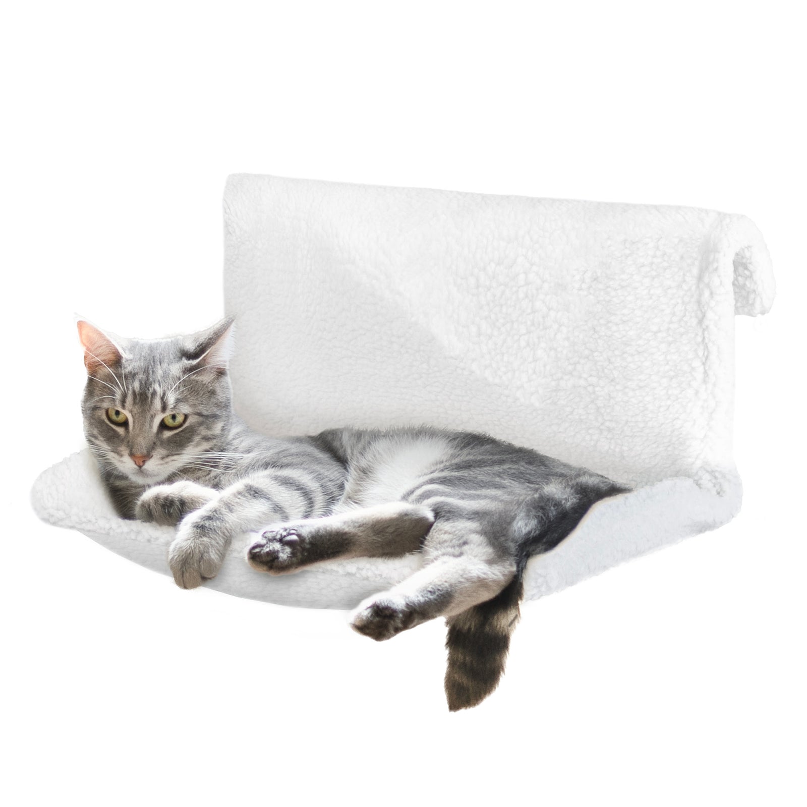 Petlicity Radiator Bed For Cats With Faux Fur Fleece Cover And Foldable Frame