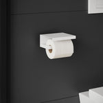 Toilet Roll Holder, White Matt, Wall-mounted, 13 Cm. Collection The Grid