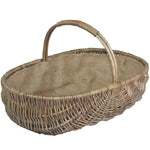 Wicker Shallow Antique Wash Lined Garden Trugs | Set of 3