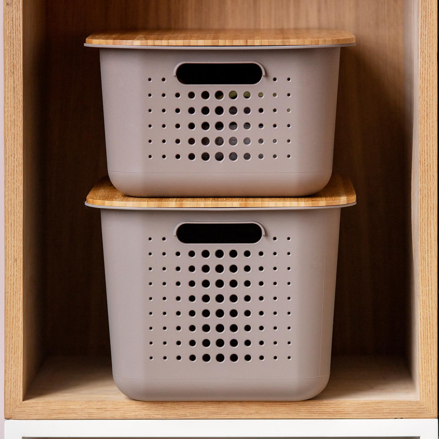 Basket Bamboo Lid For Basket 10, 15 & 20 Recycled Storage Box