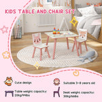 Kids Table And Chairs, Children Desk With 2 Chairs | Pink