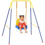 AIYAPLAY 3 In 1 Toddler Swing Set, Folding Child Swing Set For Kids, Blue
