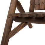 Wood Patio Chair Loveseat 2 Seats With Center Coffee Table