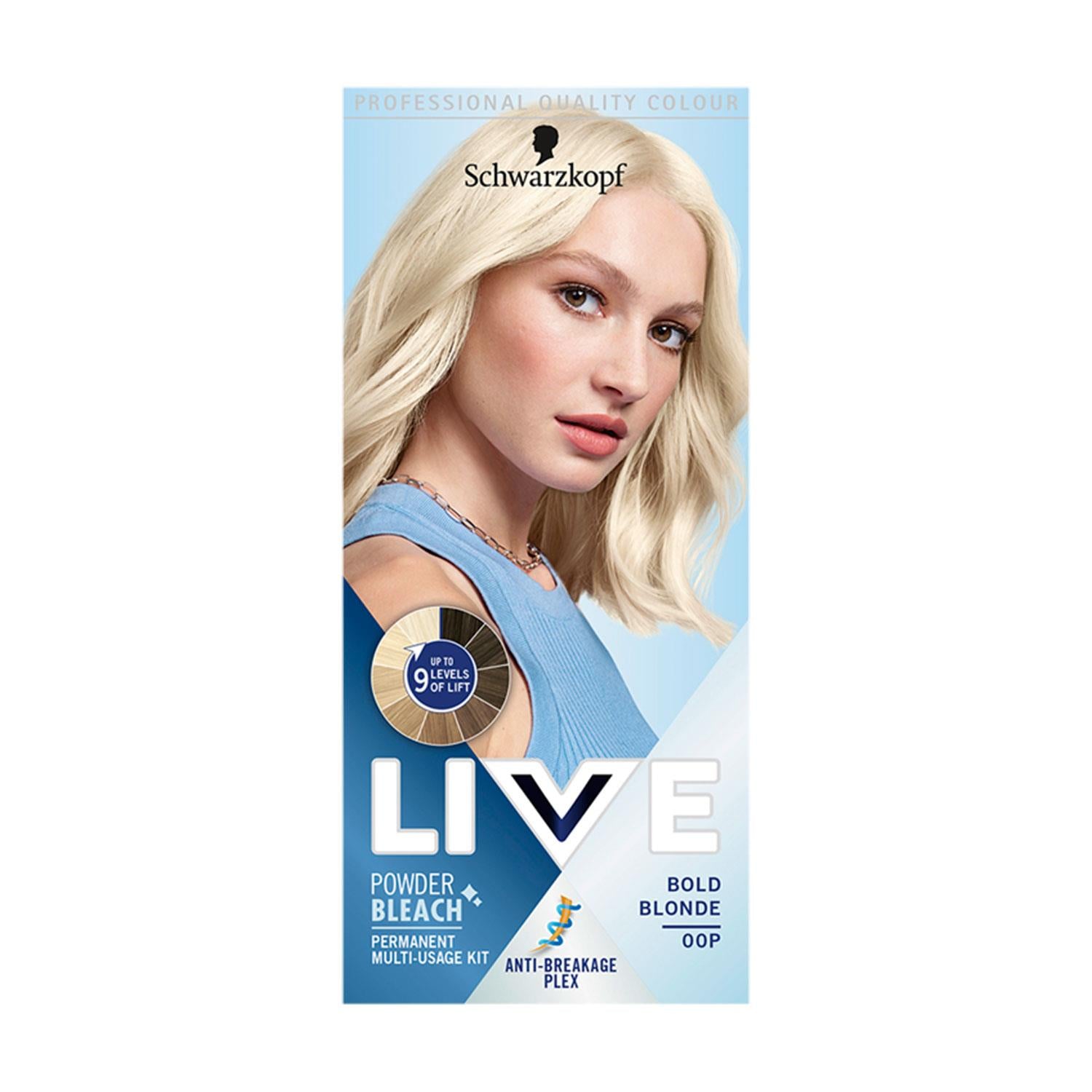 Live Powder Bleach Multi Usage Permanent Hair Dye, 00p Bold Blonde