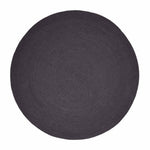 Handmade Woven Braided Oval Rug | 120cm | Black