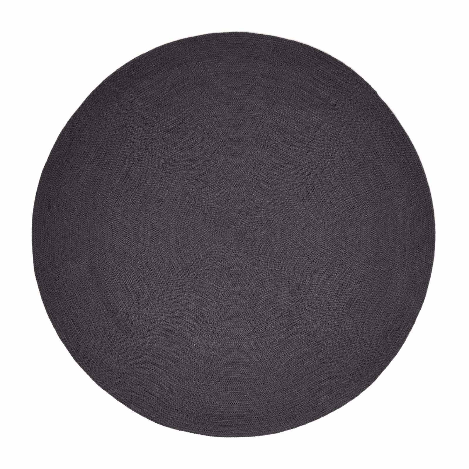Handmade Woven Braided Oval Rug | 120cm | Black