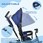 6 In 1 Kids Trike, Stroller With Parent Handle | Blue