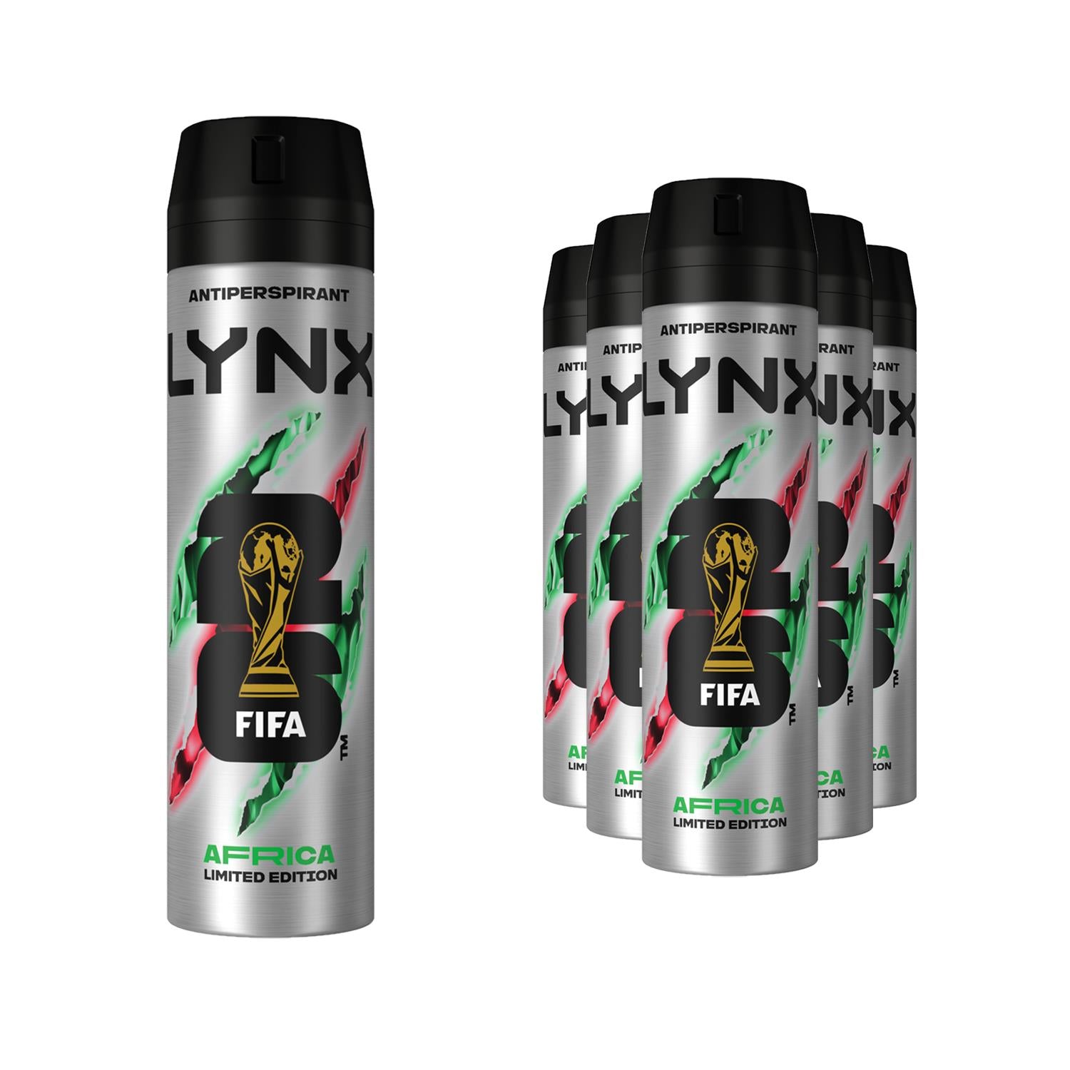 Limited Edition Fifa Africa Anti-perspirant Aerosol Deo Spray 200ml, 6 Pk