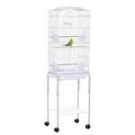 Bird Cage For Budgie Finch Canary Parakeet W/ Stand Sliding Tray | White