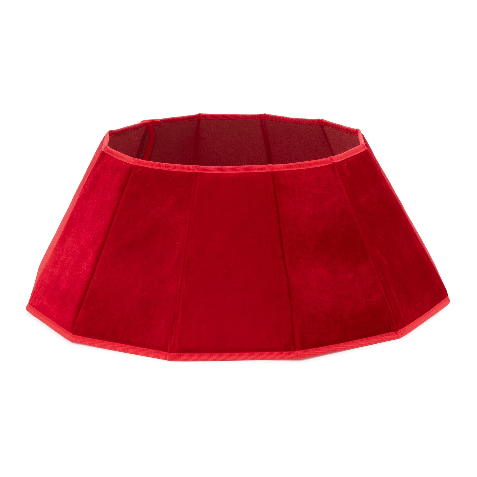 Velvet Christmas Tree Skirt 68cm Foldable Lightweight | Red