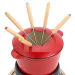 Breeins 2l Cast Iron Fondue Pot Set