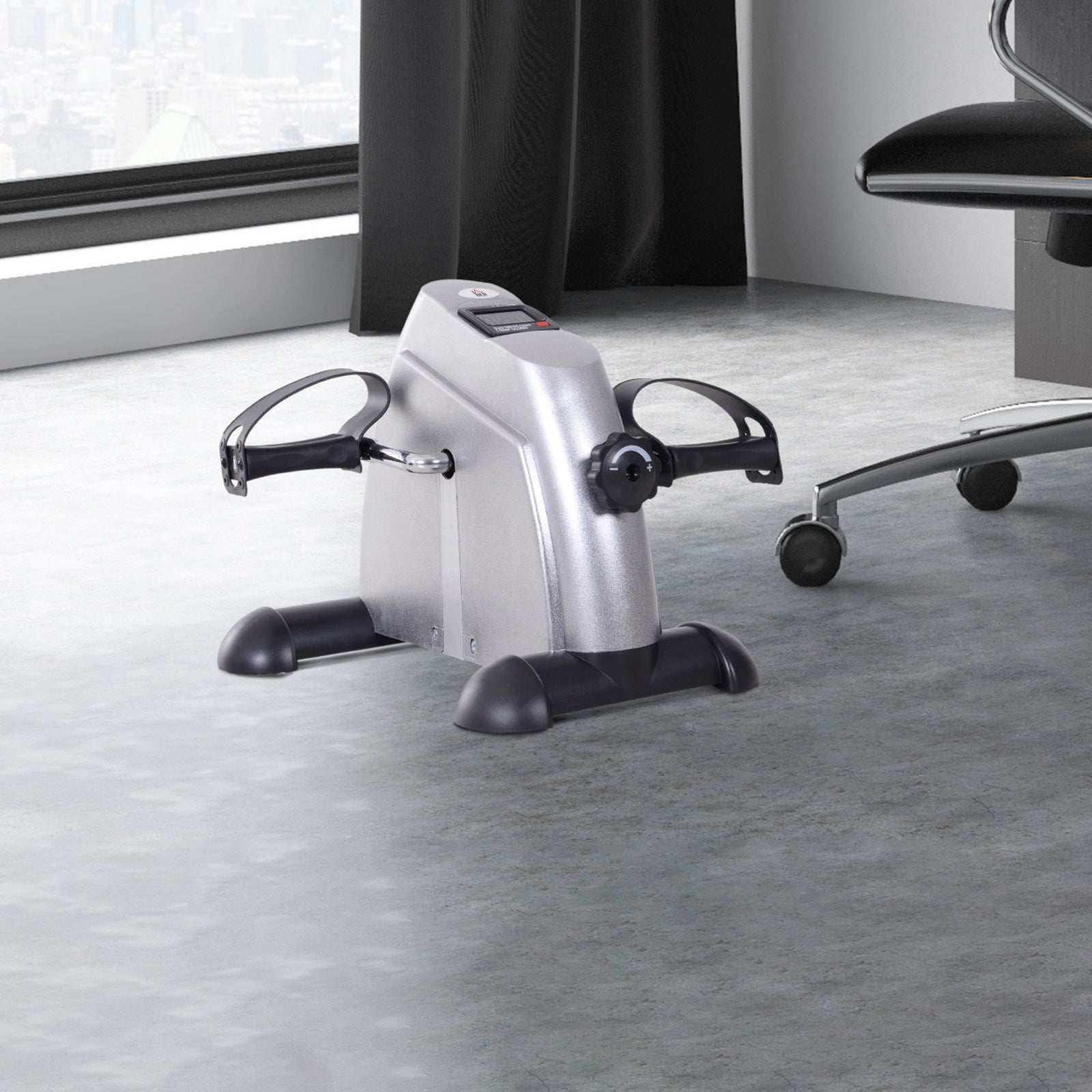 Mini Exercise Bike Portable Legs Exerciser Machine | Silver