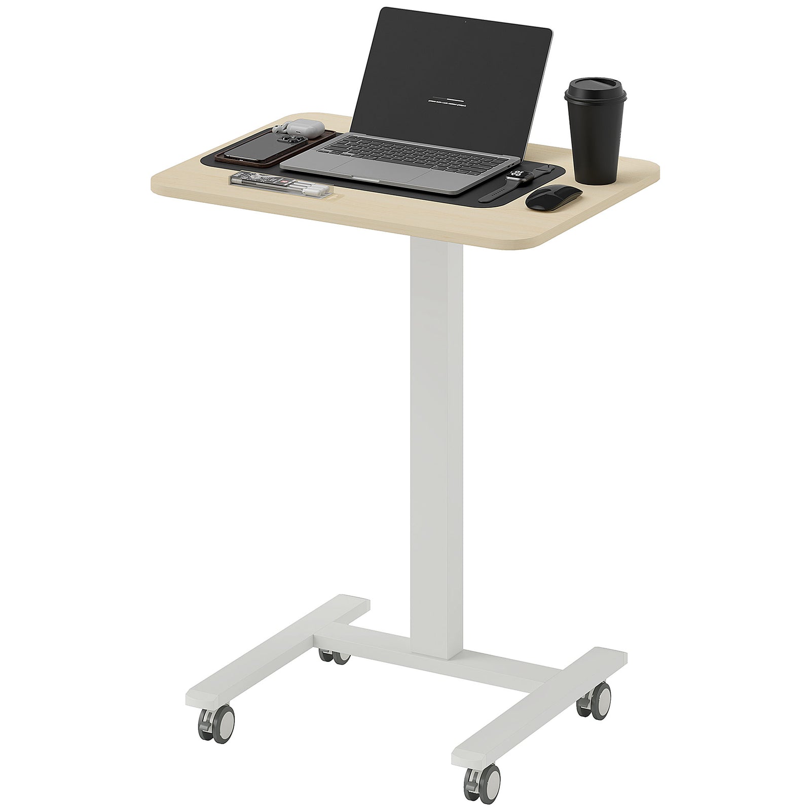Standing Desk Sit Stand Desk With 4 Rolling Wheels