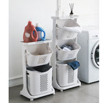 Living and Home Laundry Basket Bathroom Clothes Storage On Wheels